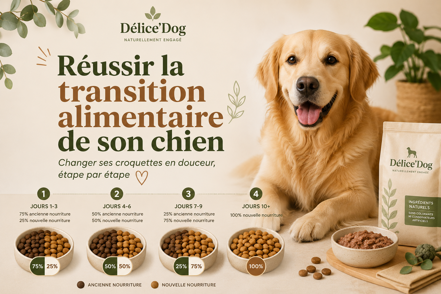 Comment réussir la transition alimentaire de son chien ?