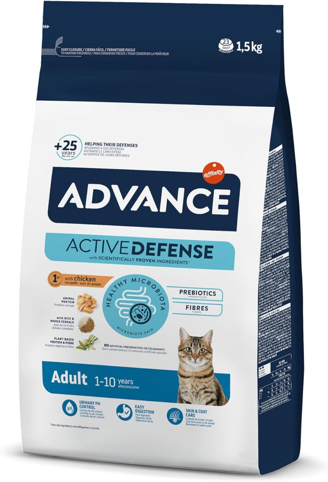 Advance Cat Adult – Croquettes pour Chats Adultes au Poulet 1,5 kg